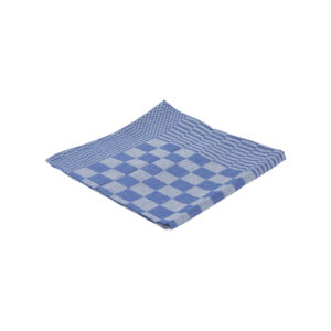 Theedoek geblokt blauw 6 stuks