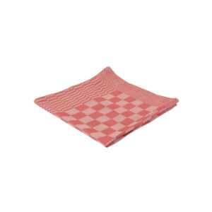 Theedoek geblokt rood 6 stuks