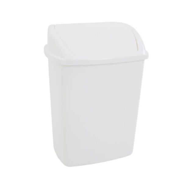 Afvalbak 26 liter wit met deksel