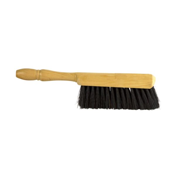Houten stoffer met gemengd haar