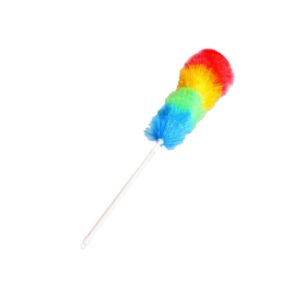Regenboog plumeau met telescoopsteel - 120cm