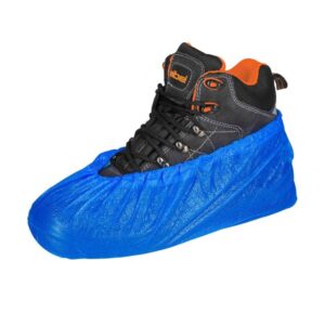 Overschoen / Schoenovertrek PE 30mu geruwd blauw - 100 stuks
