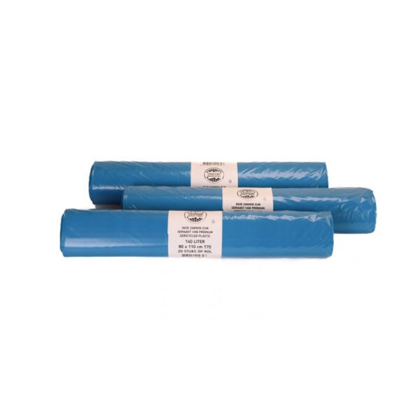 Afvalzakken 80 x 110cm, T70 Blauw ( Doos 10 rol á 20 stuks)