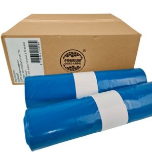Containerzakken 65/25 x140cm, T70, Blauw (10 rollen á 10 stuks)