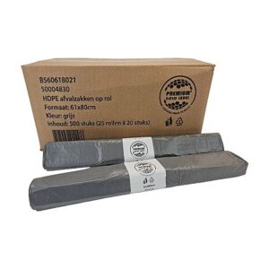 Afvalzakken Non Komo 61x80cm, T30, Zwart (25 rollen á 20 stuks)