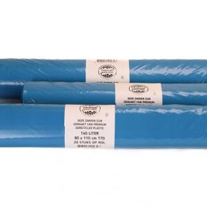 Afvalzakken 80 x 110cm, T70 Blauw ( Doos 10 rol á 20 stuks)
