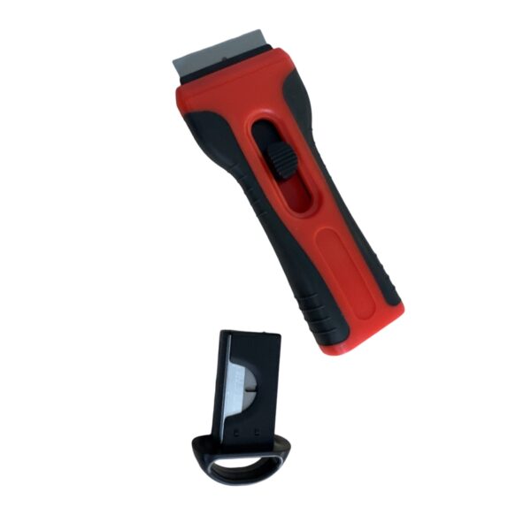 Glasschraper 4cm + 4 vervangmesjes - Afbeelding 2