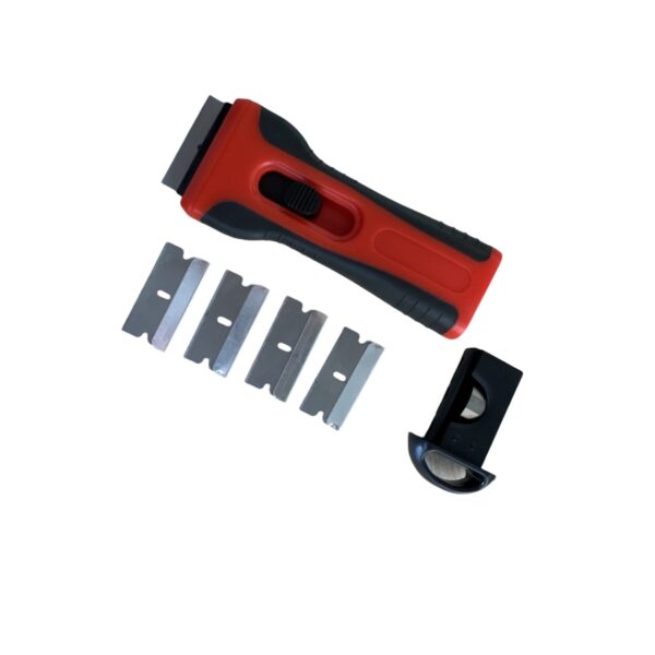 Glasschraper 4cm + 4 vervangmesjes - Afbeelding 3
