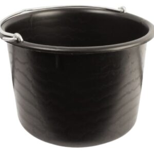 Glazenwassersemmer zwart 12 ltr.